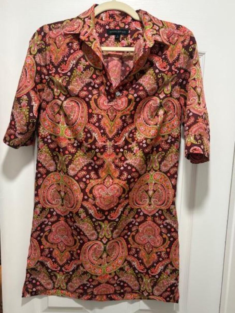 Banana Republic paisley mini shift dress. - Picture 2 of 4